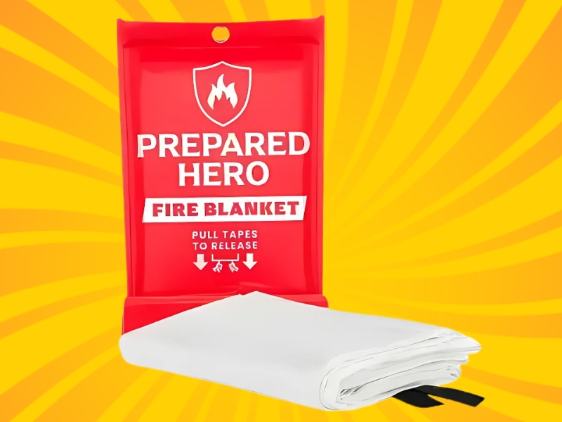 Prepared Hero Fire Blanket Review Best Emergency Fire Blanket to Extinguish Small Fires Fast