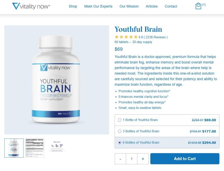 Youthful Brain Supplement Reviews Vitality Now Happy Brain Safe Effective 2025