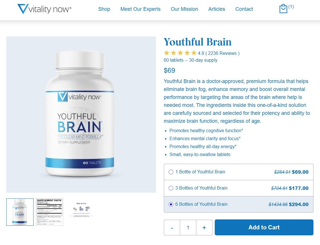Youthful Brain Supplement Reviews Vitality Now Happy Brain Safe Effective 2025